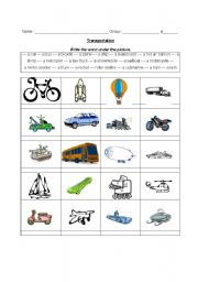 English Worksheet: Transports