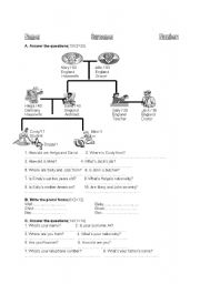 English Worksheet: present forms of 