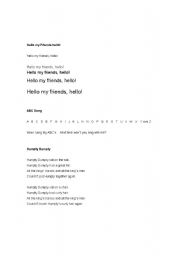 English Worksheet: Songs