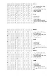 English Worksheet: fruit puzzle