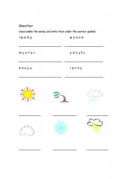 English Worksheet: WEATHER