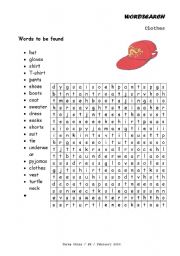 English Worksheet: Wordsearch