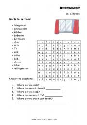 English Worksheet: Wordsearch