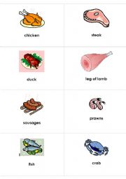 Meat and fish - ESL worksheet by annem