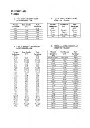 Irregular verbs