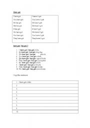 English worksheet: have got/has got