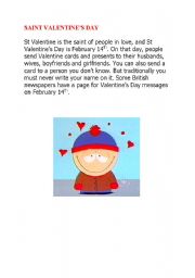 English Worksheet: Valentines Day