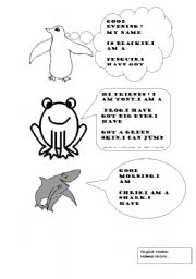 English Worksheet: Speaking animals