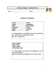 English Worksheet: adverbs of frequency