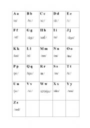 English Worksheet: ALPHABET