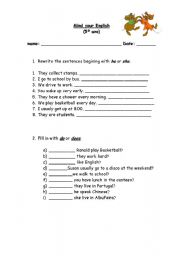 English Worksheet: mind your english