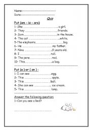 English Worksheet: Quiz