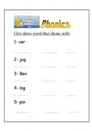 English worksheet: Phonics