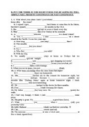 English Worksheet: gap filling