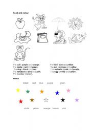 English Worksheet: colours