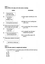 English Worksheet: Reading Final Test Practice