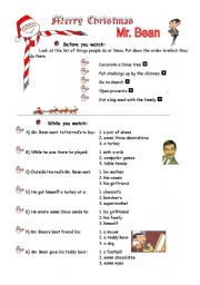 English Worksheet: Merry Xmas Mr. Bean