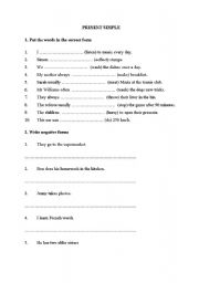 English Worksheet: present simple