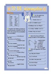 English Worksheet: to be 2