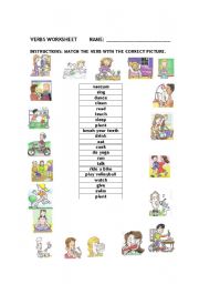 Verbs worksheet