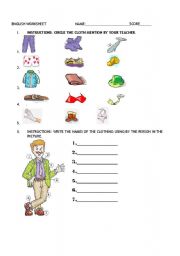 English Worksheet: Worksheet