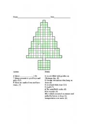 English Worksheet: christmas tree