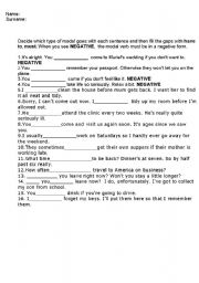 English Worksheet: must/have to