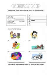 English Worksheet: Present continuous