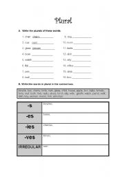 English Worksheet: Plural