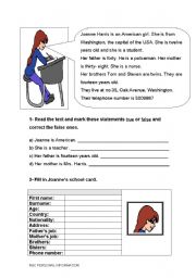 English Worksheet: Personal information