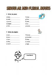 English Worksheet: Singular and plural