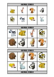 Animal bingo