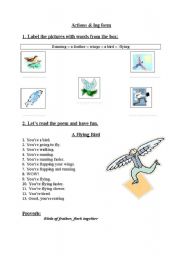 English worksheet: Flying
