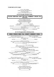 English Worksheet: Complicated by Avril Lavigne