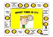 English Worksheet: What time is it game