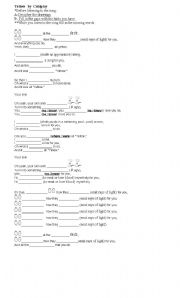 English Worksheet: Song - Yellow, by Coldplay