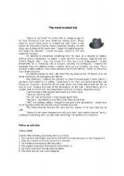 English Worksheet: The most wanted hat