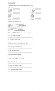 English Worksheet: wprksheet present perfect