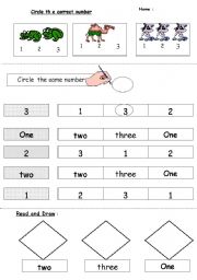 English worksheet: numbers