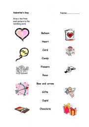 English Worksheet: Valentine