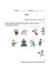 English worksheet: JOBS