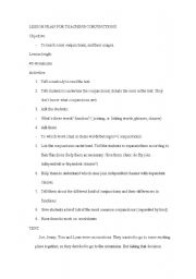 English Worksheet: Conjunctions