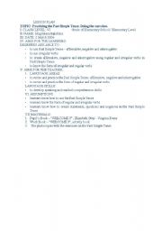 English worksheet: Practicing the Past Simple Tense. Doing the exercises.