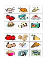 English Worksheet: Food Bingo