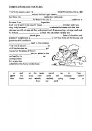 English Worksheet: Halloween