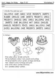 English Worksheet: Happy Birthday: reading worksheet 4