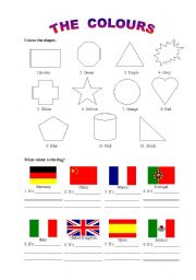 English Worksheet: The Colours