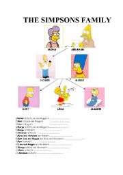 English Worksheet: THE SIMPSONS FAMILY
