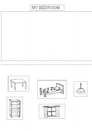 English Worksheet: My bedroom.