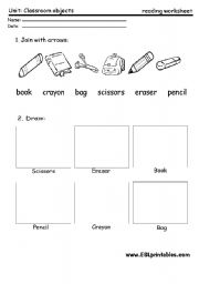 Classroom material: reading worksheet